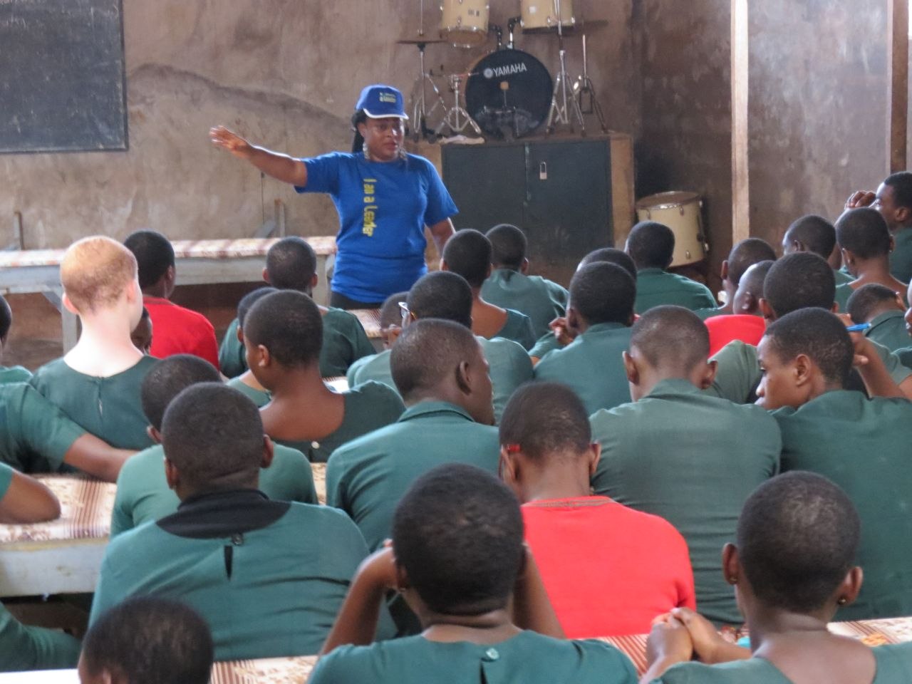 Students listening intently